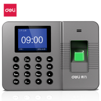 得力 智能指纹考勤机 免软件打卡机 自动生成报表33113