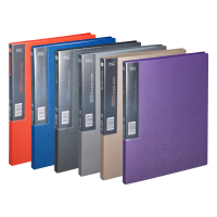齐心(COMIX) MF60AK 美石资料册 A4 60袋(珠紫) 紫色三十个起订 单个价格