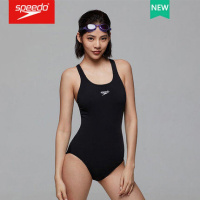 speedo速比涛泳衣女游泳运动时尚连体泳衣显瘦遮肚保守温泉泳衣