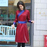 蒙古元素蒙古袍女礼服