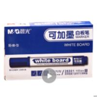 晨光可加墨白板笔单头AWM26301蓝