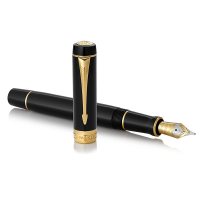 派克(PARKER) 钢笔2015世纪纯黑金夹墨水笔—标准装