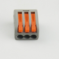 秋叶原(CHOSEAL) 电线连接器 三孔 电线连接器接线端子分线器快速接头(10个装)宁选