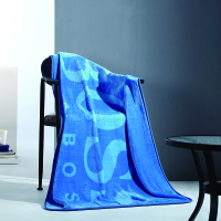 BOSS HUGO BOSS 丝绒毯(海洋)HBMT-011S 1m*1.5m 蓝色十个起订 单个价格