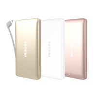 飞利浦 移动电源DLP6100V 手机充电宝10000毫安超簿便携多口充电