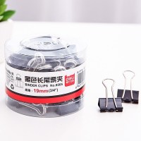 得力(deli)8565 5#黑色J长尾夹19mm 40只/筒（筒）得力8565