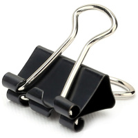 得力(deli)8566 6#黑色J长尾夹15mm 60只/筒（筒）得力8566