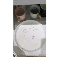 大千 镶金10寸法式陶瓷果盘 单个装