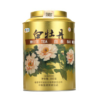 中茶 蝴蝶牌 福建白茶 散茶 5127白牡丹白茶(金罐) 300g