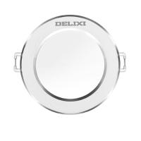 德力西(DELIXI)5W三段调光 开孔8-9公分J砂银LED筒灯金属铝材筒灯