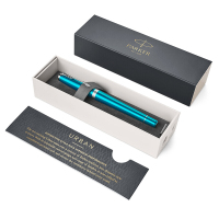 派克(PARKER)2015都市孔雀蓝白夹墨水笔