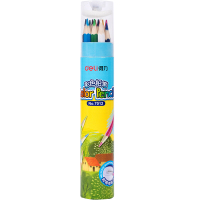 得力 优酷7012 彩色铅笔J(多色)(12支/桶)(桶)得力7012
