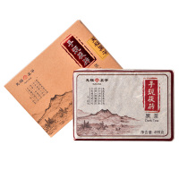 [礼品]天福茗茶手筑金花茯砖茶安化黑茶益阳茶叶老茶砖熟茶490克