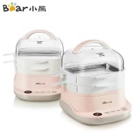 小熊(Bear)肠粉机 CFJ-A30Q3 粉色 家用迷你双层小型拉肠粉机抽屉式早餐机多功能蒸锅蒸蛋器广式早餐