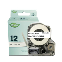 爱普生（EPSON） LK-4TBW 12mm透明底黑字标签色带 适用EPSON LW300;LW400;LW700