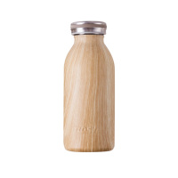 mosh 保温保冷杯牛奶瓶系列350ml 木纹色