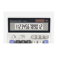 得力(deli)C-2035桌面计算器(银) 银行财务办公计算机 桌面计算器 办公用品