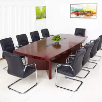 会议桌胡桃实木皮油漆选用台湾大宝环保聚脂漆采用优质高密度板