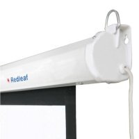 150英寸16:10电动玻珠投影仪高清幕布 含遥控器 线材