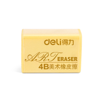 得力(deli)7534橡皮擦 安全环保材质柔软绘图橡皮 绘图美术素描橡皮 考试4B橡铅笔像皮擦 (30块/盒)*2