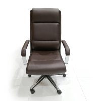 中原(Zhongyuan) 711办公红棕色中班椅 超纤皮 高密度回弹海绵座垫 630*700*1155