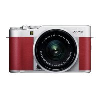 富士(FUJIFILM) X-A5 XC15-45 珠光粉 微单/照相机 2420万像素 4K视频 蓝牙 WIFI