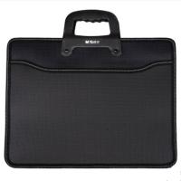 晨光 ABB93098手提文件包 文件袋 A4手提事务包防水拉链式公文包 商务布面 黑色