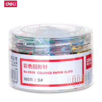 [精选]得力(deli)160枚29mm彩色回形针 金属曲别针 0038(10个起订)