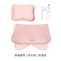 SOLOVE素乐热水袋 充电式 防爆毛绒萌萌可爱女 暖手暖宝宝 电暖宝 敷肚子 暖水袋 R1茱萸粉（腰带款）