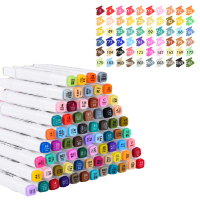 递乐 正彩(ZNCI)3504马克笔Touch套装成人绘画记号笔双头酒精油性 40色/套