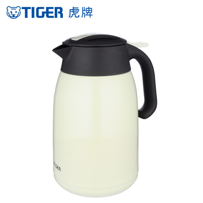 虎牌(tiger)保温壶保冷壶 PWM-A16C 便携式热水具水瓶魔法瓶1600ml 不锈钢 真空咖啡暖热水壶 CA白色