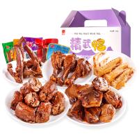 阿卜卤味 精武鸭零食礼盒760g 香辣味 鸭脖鸭锁骨鸭肫鸭掌鸭翅 卤味熟食小吃 武汉特产 休闲零食 真空颗粒包装