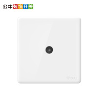 公牛(bull)G28珍珠白J一位电视单个装 开关插座无框面板