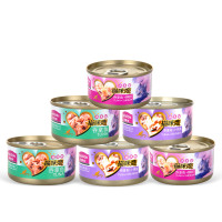 泰国进口猫罐头麦富迪猫咪主食罐猫咪恋肉冻型80g-吞拿鱼+蟹 幼猫零食营养增肥湿粮