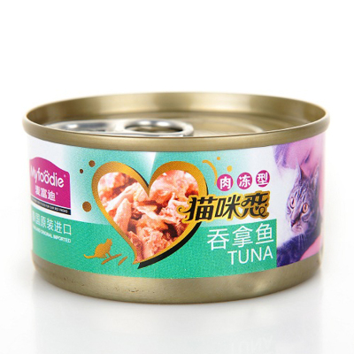 麦富迪猫罐头麦富迪猫咪主食罐猫咪恋肉冻型80g-吞拿鱼幼猫零食营养增肥湿粮