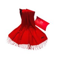 君祥臻馨 经典大红色围巾年会围巾 70*185cm 单个装