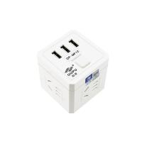 欧普插座新国标魔方插座一转多四五不带线插头转换器插座旅行伴侣带3口USB转换排插 MF12带USB