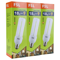 佛山照明(FSL)T4节能灯3U-18W-白光 节能灯 大螺口 单支装 照明灯