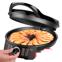 利仁电饼铛 加深加大烤盘三档火力双盘烙烤电饼铛 LR-X2901 黑色