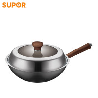 苏泊尔(SUPOR)芯铁真不锈炒锅·钢玻盖CC32AA2