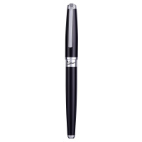 毕加索（pimio）PS-918钢笔签字笔男女士商务办公礼品0.5mm墨水笔梦幻波尔卡系列纯黑银夹