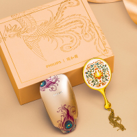 飞利浦（PHILIPS）卷发棒伴侣梳子按摩梳子造型直发梳负离子防静电 颐和园专属礼盒HP472215BP（金稠绣风
