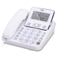 得力789电话机(白) 电话机时尚创意座机家用 来电显示 办公用品 (20台起订)