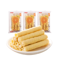 涧涧甜橙味蛋卷酥卷心酥威化饼干休闲零食750g18小袋共108支