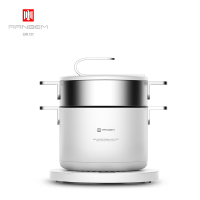 瑞本(RANBEM)智能小火锅1036E 银色 电煮锅 迷你多功能电蒸锅 家用学生锅电火锅 分体式小煮锅 煮面电热锅