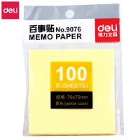 [精选]得力(deli) 9076 百事贴 76*76mm 办公记事贴 N次贴 便利贴单本 易事贴 即时贴 办公用品
