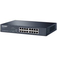 迅捷(FAST) FSG116D 16口千兆钢壳桌面式交换机 可上机架 监控办公