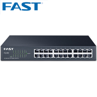 迅捷(FAST)FS24D 24口百兆钢壳桌面式交换机