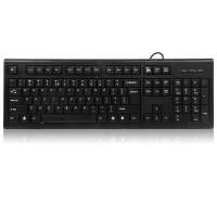 双飞燕(A4TECH)KB-8U键盘有线键盘办公键盘防水104键黑色
