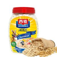 西麦即食燕麦片1000g/桶装 谷物营养原味早餐燕麦片即食免煮